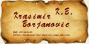 Krasimir Borjanović vizit kartica